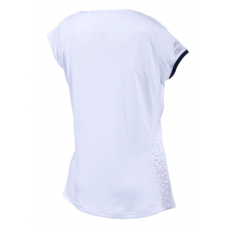 Babolat Girl's Performance Cap Sleeve Tennis Top (White/Silver)
