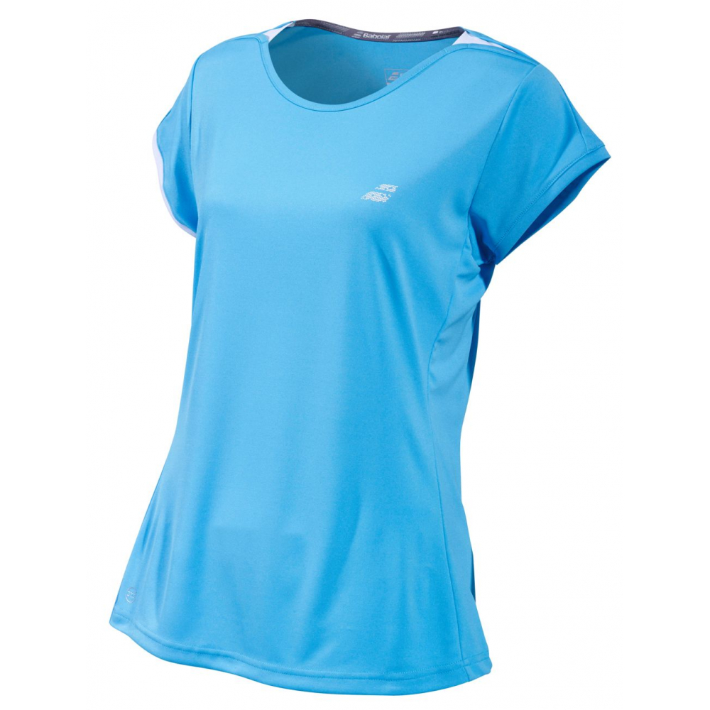 Babolat Women's Performance Cap Sleeve Tennis Top (Horizon Blue)
