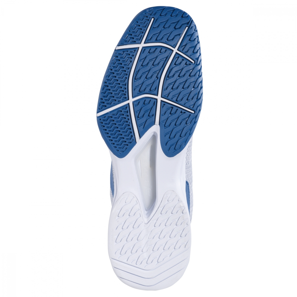 30S21649-1062 Babolat Men's Jet Tere All Court Tennis Shoes (White/Saxony Blue)