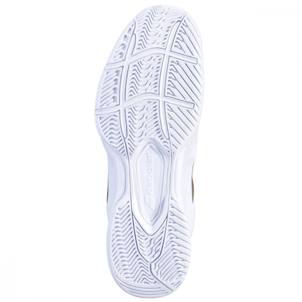 30S22550-1070 Babolat Men's SFX3 All Court Wimbledon Tennis Shoes (White/Gold) - Sole