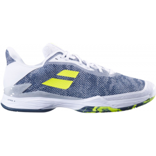 30S22649-1069 Babolat Men's Jet Tere All Court Tennis Shoes (White/Dark Blue)