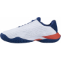 30S23208-1005 Babolat Men's Propulse Fury 3 All Court Tennis Shoes (White/Estate Blue/Red)