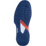 30S23208-1005 Babolat Men's Propulse Fury 3 All Court Tennis Shoes (White/Estate Blue/Red)
