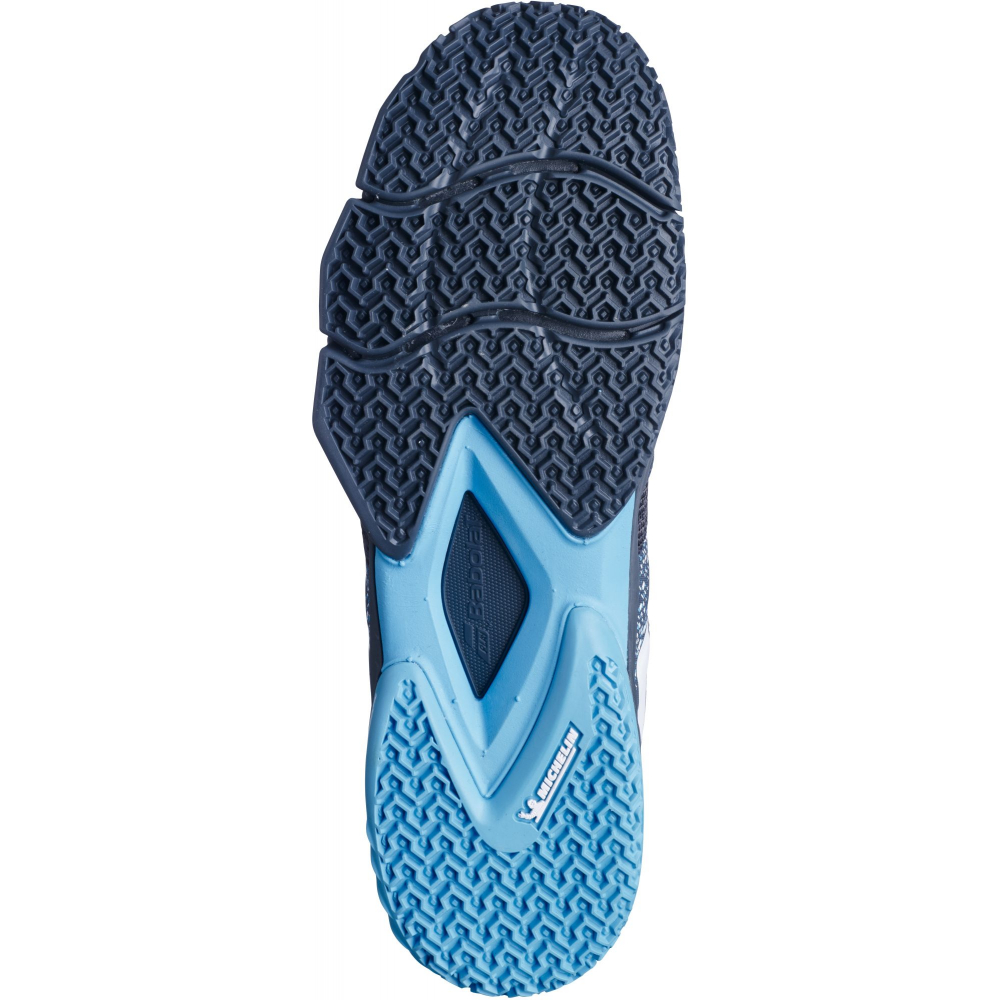 30S23571-3029 Babolat Men's Movea Padel Shoes (Grey/Scuba Blue)