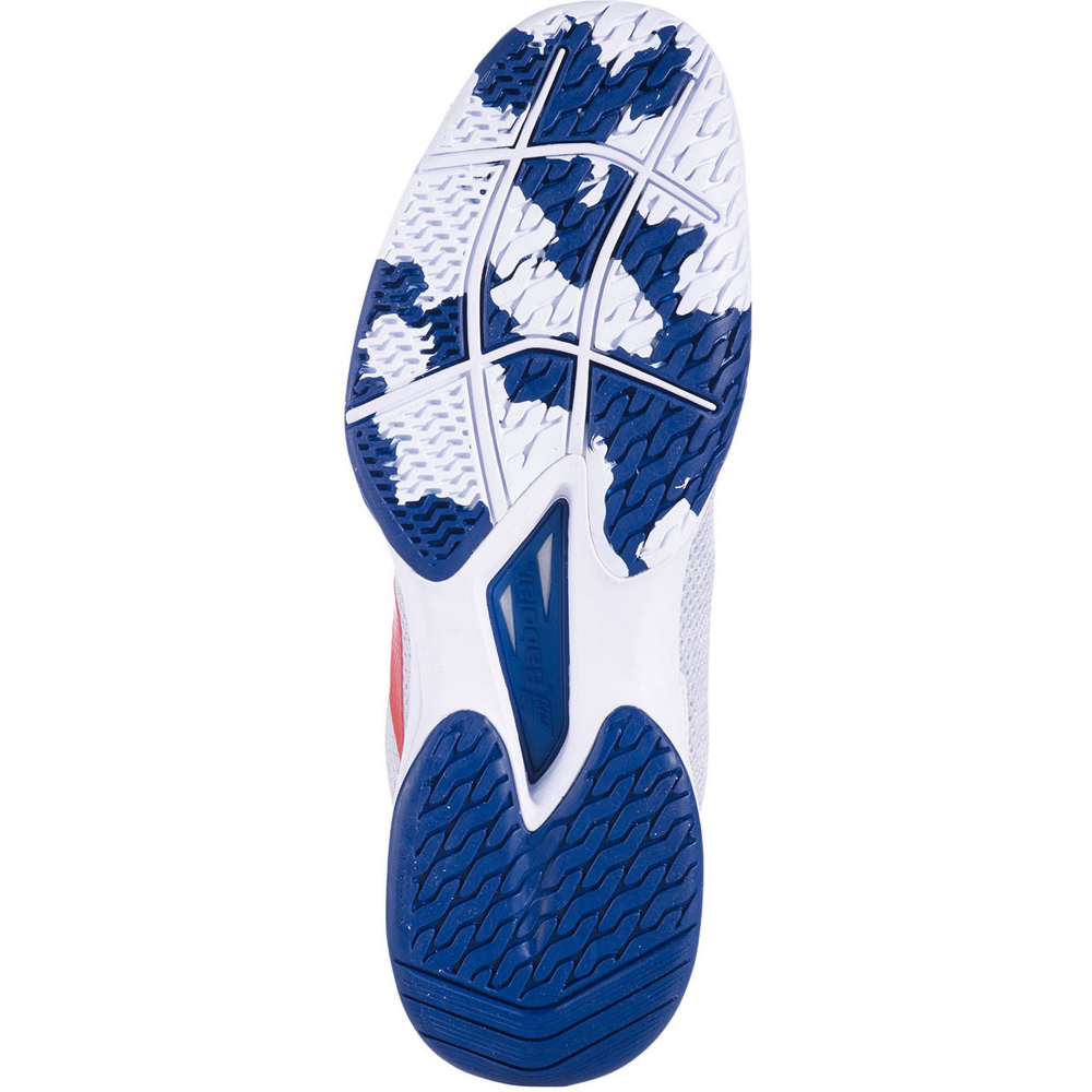 30S23649-1005 Babolat Men's Jet Tere All Court Tennis Shoes (White/Estate Blue)