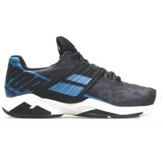 Babolat Men's Propulse Fury All Court Tennis Shoes (Black/Parisian Blue)