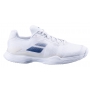 Babolat Men's Jet Mach II Grass Court Wimbledon Edition Tennis Shoes (White/Estate Blue)