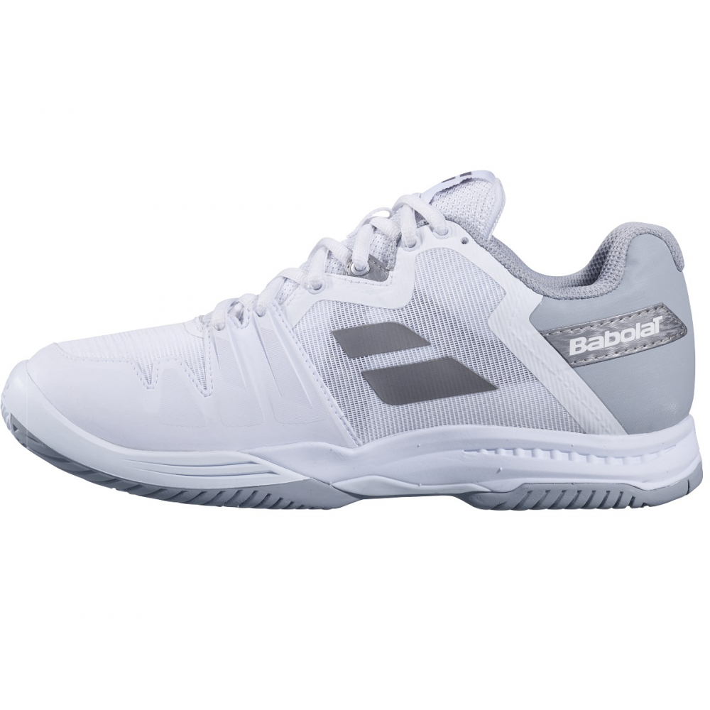31S20530-1019 Babolat Women's SFX3 All Court Tennis Shoes (White/Silver) - Left