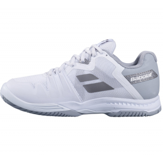 31S20530-1019 Babolat Women's SFX3 All Court Tennis Shoes (White/Silver) - Left