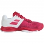 Babolat Women's Propulse Blast All Court Tennis Shoes (White/Vivacious Red)