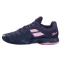 Babolat Women's Propulse Fury All Court Tennis Shoes (Black/Geranium Pink)
