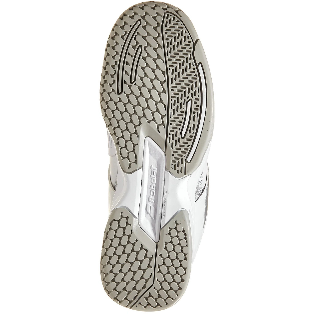 33S23553-1019 Babolat Junior Propulse Wimbledon All Court Tennis Shoes (White/Silver)