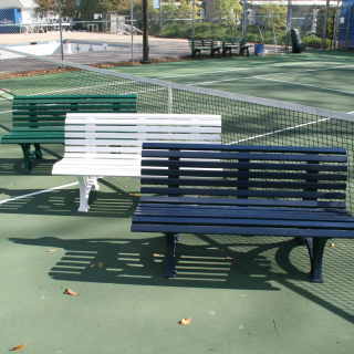 34764B Douglas Deluxe Courtsider Tennis Benches, 5' 