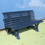 34764B Douglas Deluxe Courtsider Tennis Benches, 5' (Open Blue) 