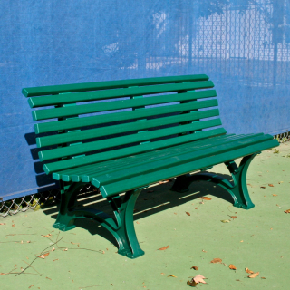 34765 Douglas Deluxe Courtsider Tennis Benches, 5' (Forrest Green) 