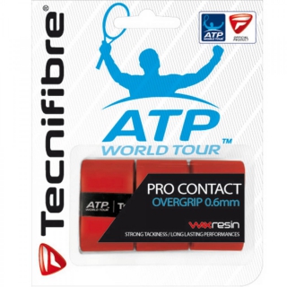 Tecnifibre Pro Contact Overgrip 3-Pack (Red)