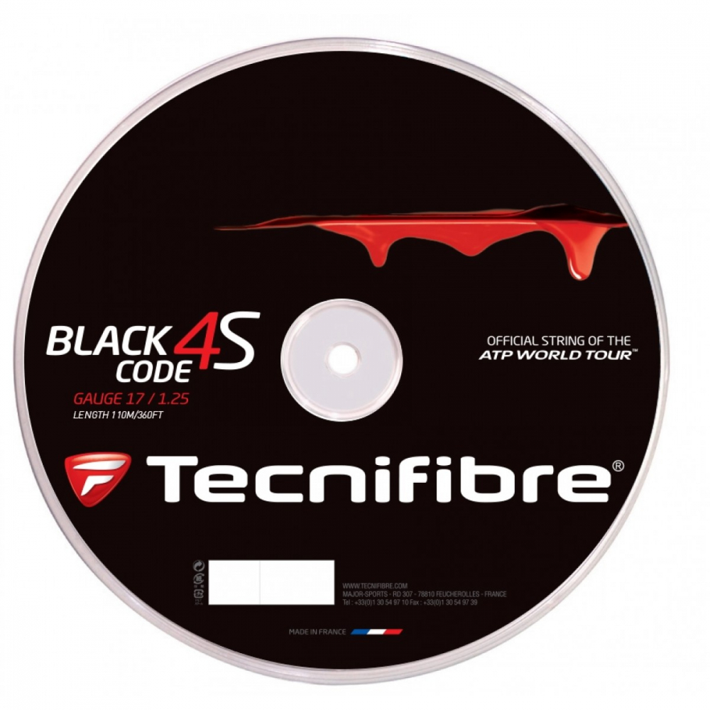 Tecnifibre Black Code 4S 17g Tennis String (Reel)