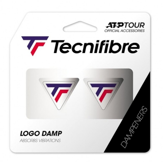 Tecnifibre TF Logo Damp 2 Pack White/Blue/Red Dampeners