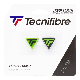 Tecnifibre TF Logo Damp 2 Pack Green/Black Dampeners