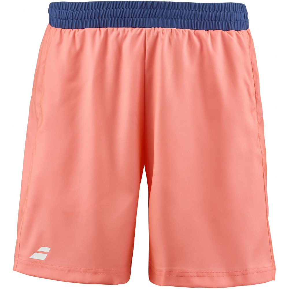 3MTD061-5053 Babolat Men's Play Tennis Shorts (Fluo Strike/Estate Blue)