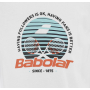 4BS23444-1000 Babolat Boy's Exercise Cotton Tennis Message Tee (White)