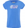 4GS23444-4107 Babolat Girl's Exercise Cotton Tennis Tee (French Blue Heather)