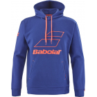 Babolat Men’s Exercise Hooded Tennis Training Sweatshirt (Dark Blue/Orange) -
