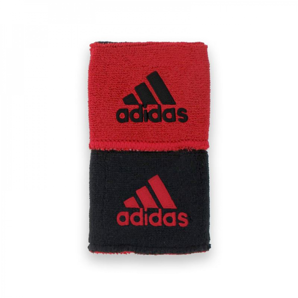 Adidas Interval Reversible Wristband-Small (Black/University Red)