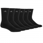 Adidas Men’s Athletic Cushioned Crew Socks, Black (6-Pair) -