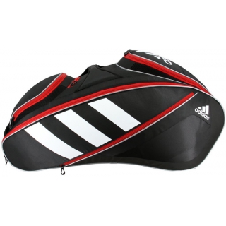 Adidas Tour 12 Racquet Tennis Bag (Black/White/Scarlet)