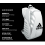 Adidas Tour Tennis Racquet Backpack (Black/White/Silver)