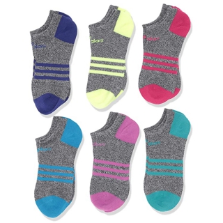 Adidas Youth Kids-Girl's Superlite No Show Socks (6 Pair) Multicolor