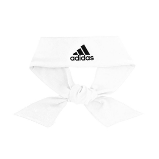 Adidas Alphaskin Tie Headband (White/Black)
