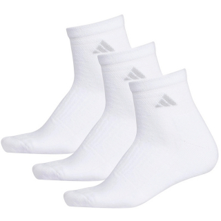 5148033A Adidas Women's Cushioned II 3-Pack Quarter Socks(White)