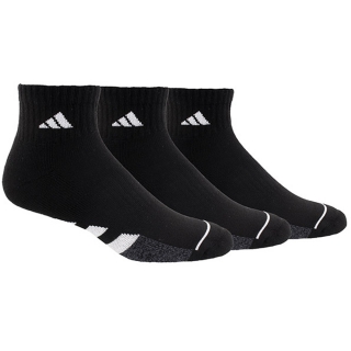 Adidas Men's Cushioned Quarter 3-Pack Tennis Socks (White/Aluminum 2/Black)
