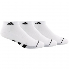Adidas Men’s Cushioned Low Cut 3 Pack Tennis Socks (White/Black) -