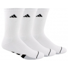 Adidas Men’s Cushioned Crew Tennis Socks 3-Pack (White/Black/White Clear-Onix) -