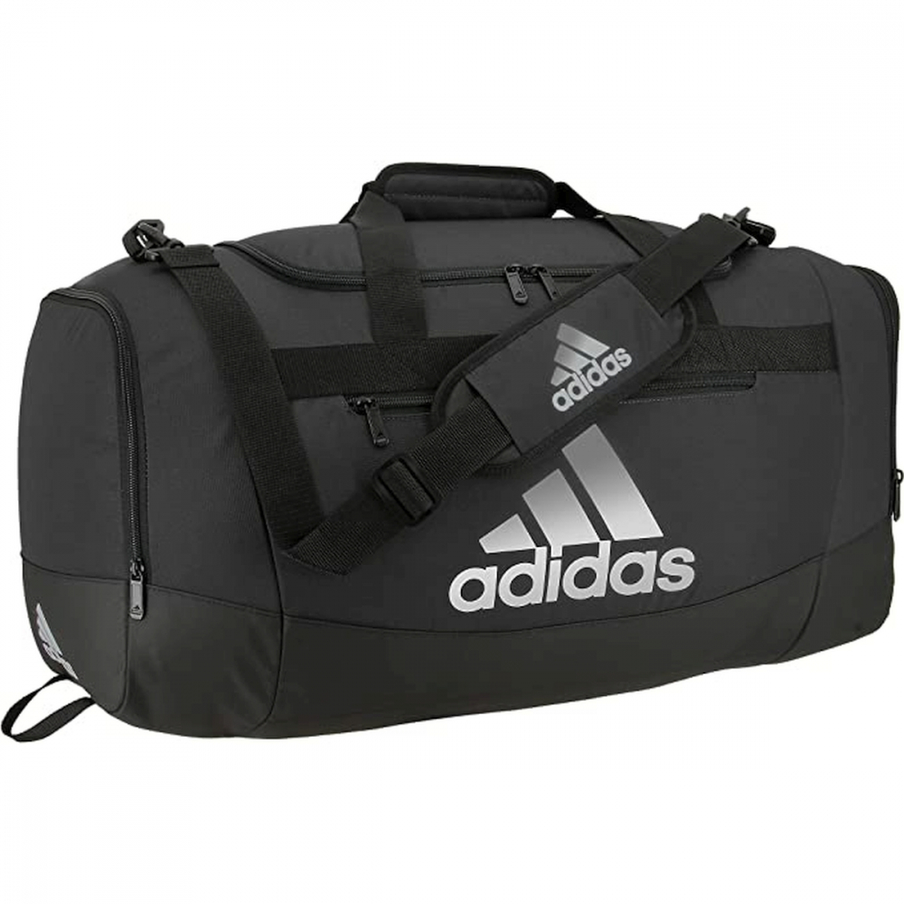 5151739 Adidas Defender IV Medium Duffel Bag (Black/Silver Metallic)