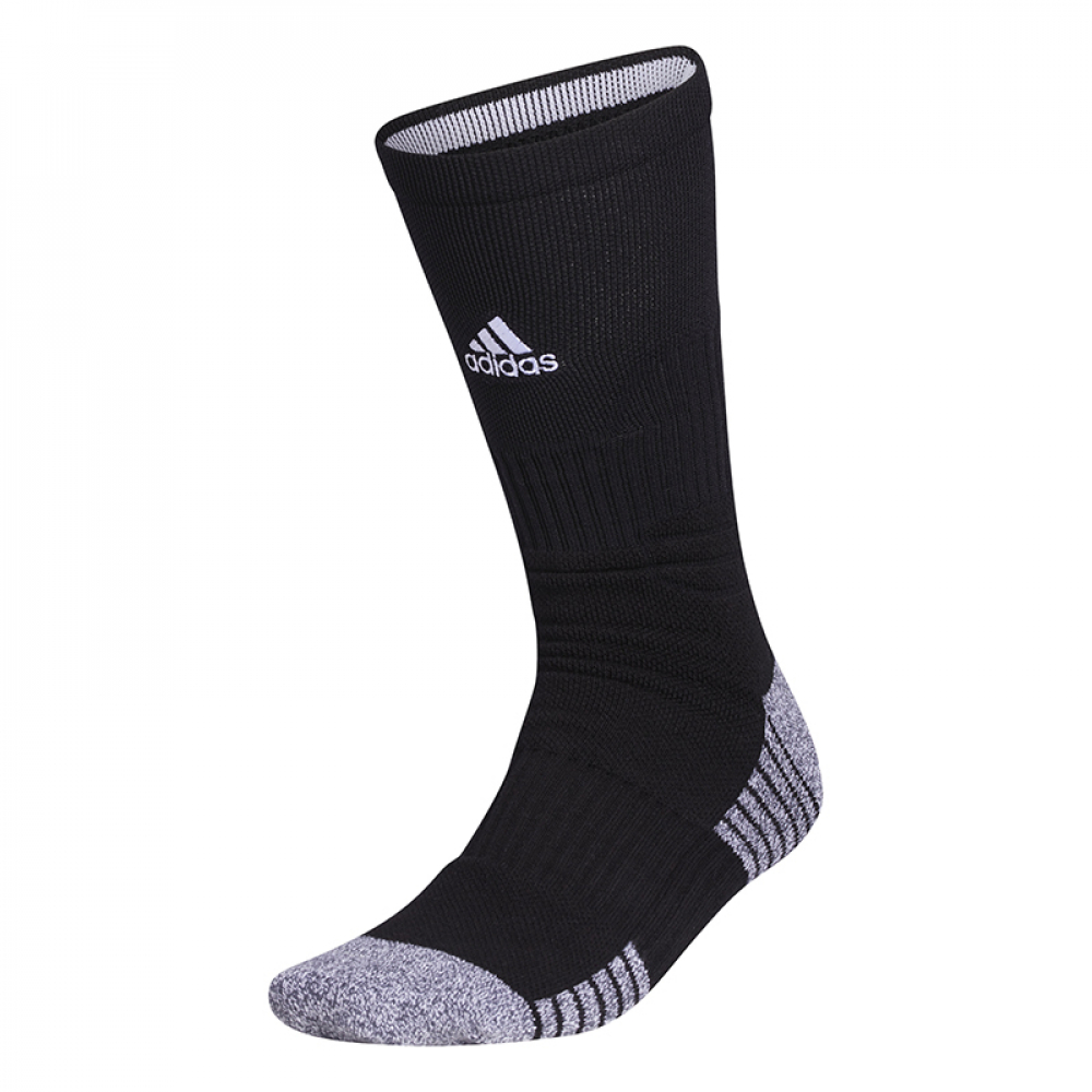 5152587C Adidas Men's 5 Star Cushioned Crew Tennis Socks (Black/White)