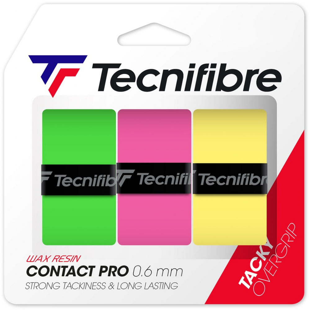 52ATPCOASS Tecnifibre Contact Pro Overgrip 3-Pack (Fluoro)