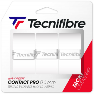 52ATPCONWH Tecnifibre Contact Pro Overgrip 3-Pack (White)