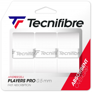52ATPPLAWH Tecnifibre Players Pro Overgrip 3-Pack (White)