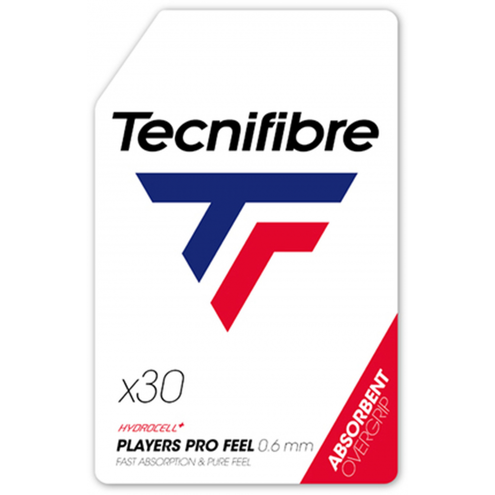 52PLAPRO30 Tecnifibre Players ProFeel Overgrip 30-Pack (White)