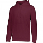 Augusta Men’s Wicking Fleece Hooded Tennis Sweatshirt (Maroon) -