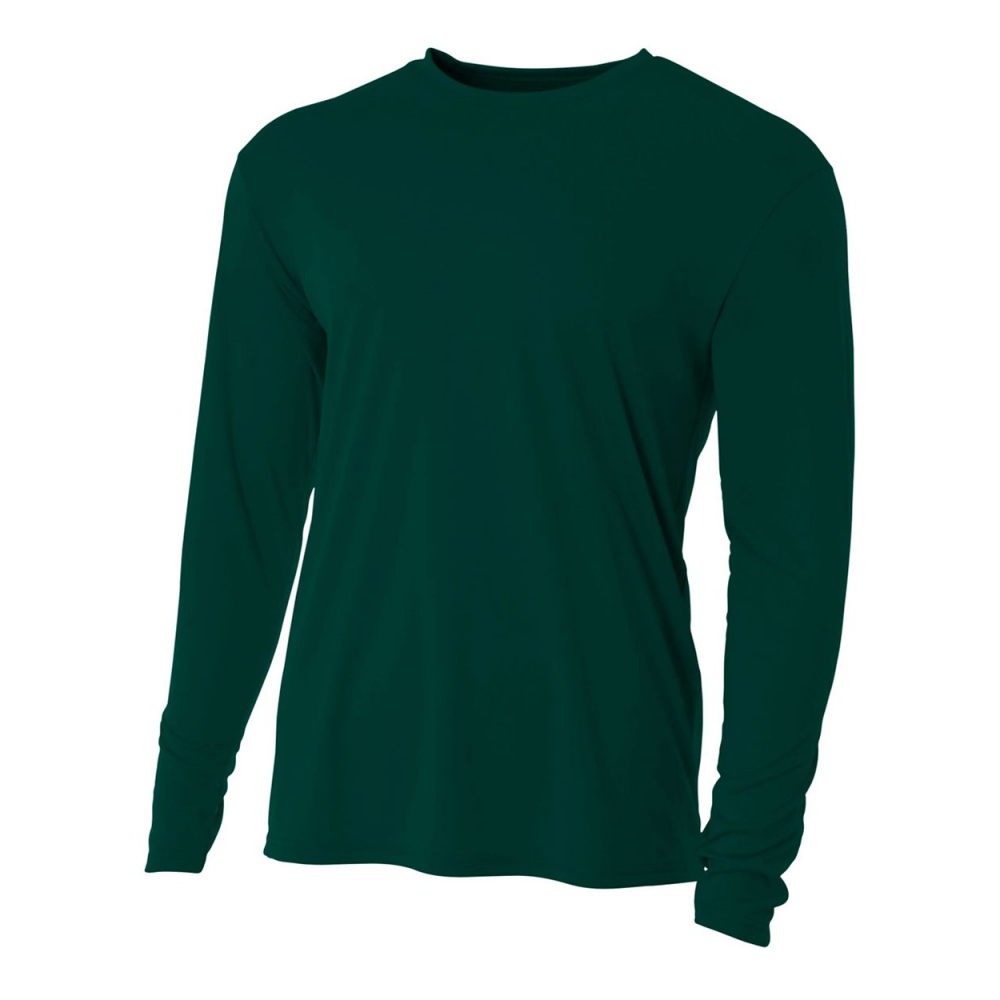 A4 Men's Performance Long Sleeve Crew (Forest)