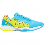Fila Women’s Volley Zone Pickleball Shoes (Blue Fish/White/Safety Yellow) -