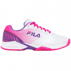 Fila Women’s Volley Zone Pickleball Shoes (White/Pink Glo/Electric Purple) -