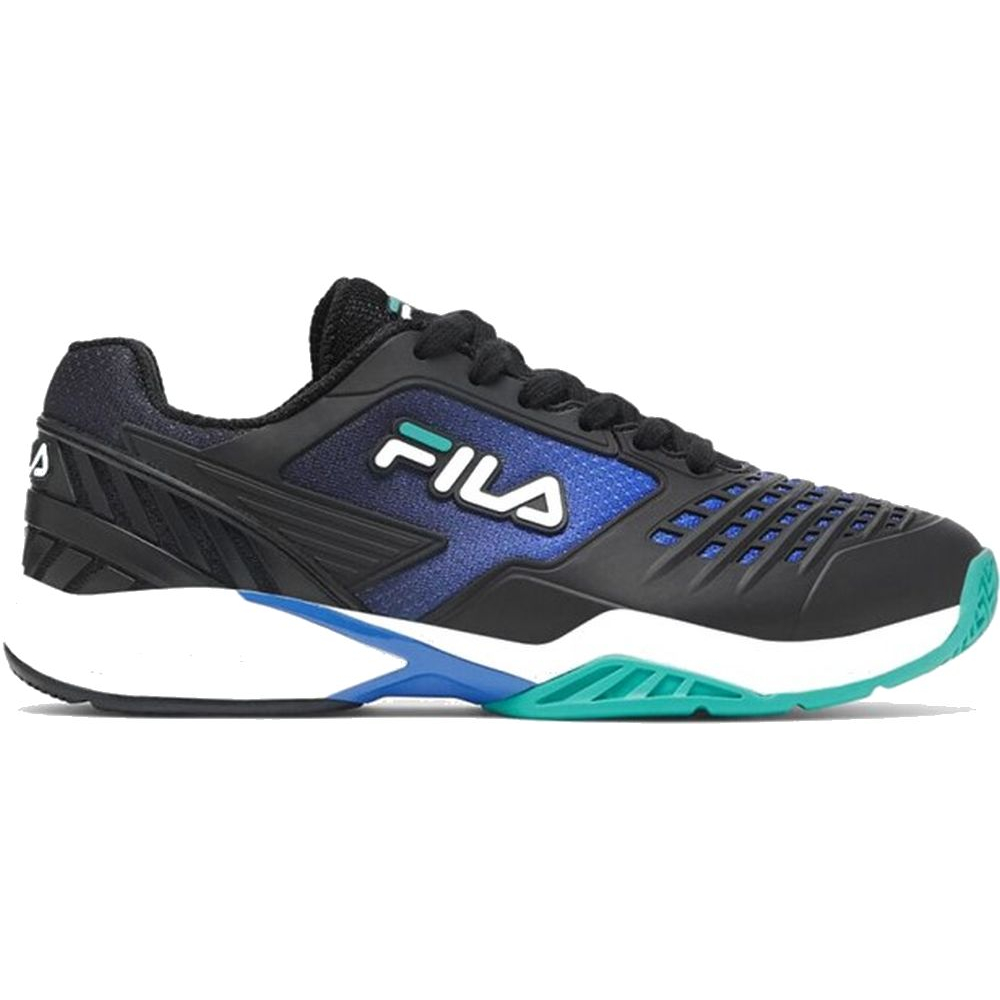 5TM01162-048 Fila Women's Axilus 2 Energized Tennis Shoes (Black/Amparo Blue/Turquoise)