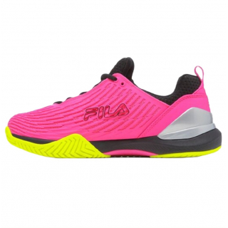 5TM01779-656 Fila Women's Speedserve Energized Tennis Shoes (Pink/Safety Yellow/Black)  Left