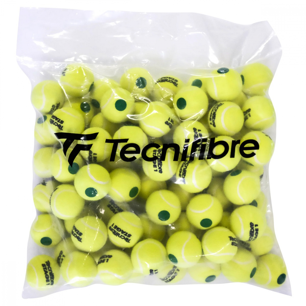 Tecnifibre Stage 1 Green Dot Tennis Balls (60 Balls)